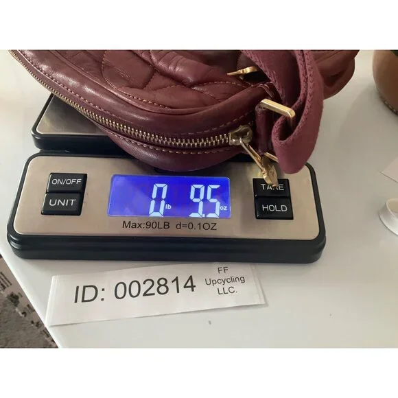 Eric Javits Burgundy Red Quilted Leather Crossbody Bag Gold hardware - Picture 14 of 14